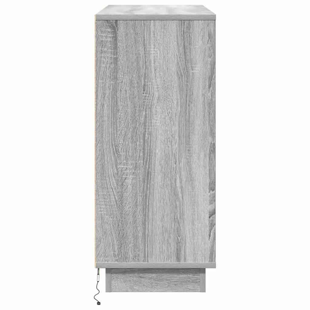 Credenza Grigio Sonoma 90 x 32 x 75 cm Legno multistrato