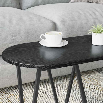 Tavolino da Caffè Rovere Nero 80 x 40 x 40,5 cm