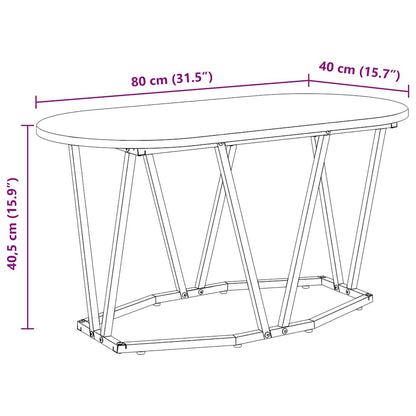 Tavolino da Caffè rovere artigianale 80 x 40 x 40,5 cm