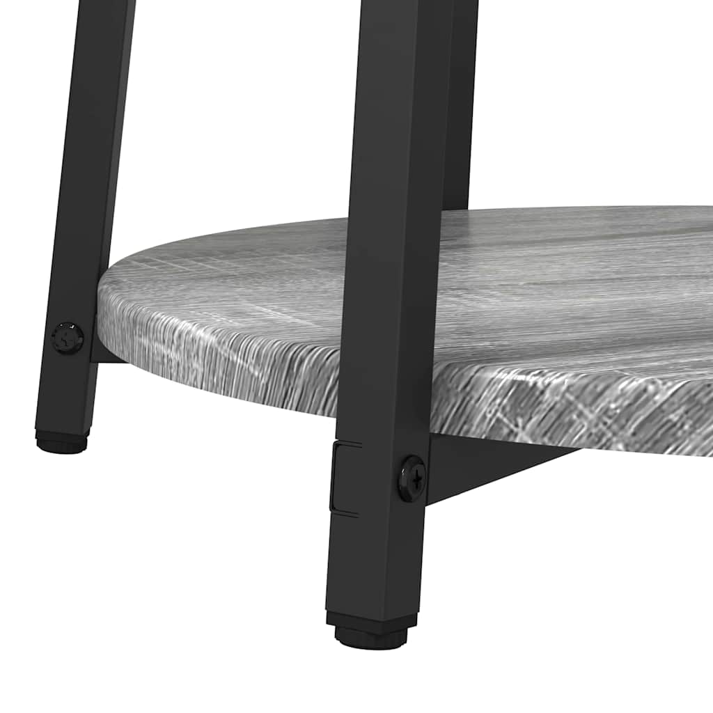 Set tavolini 2 pcs Grigio sonoma e Nero 50 x 50 x 51 cm