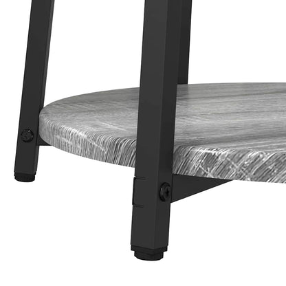 Set tavolini 2 pcs Grigio sonoma e Nero 50 x 50 x 51 cm