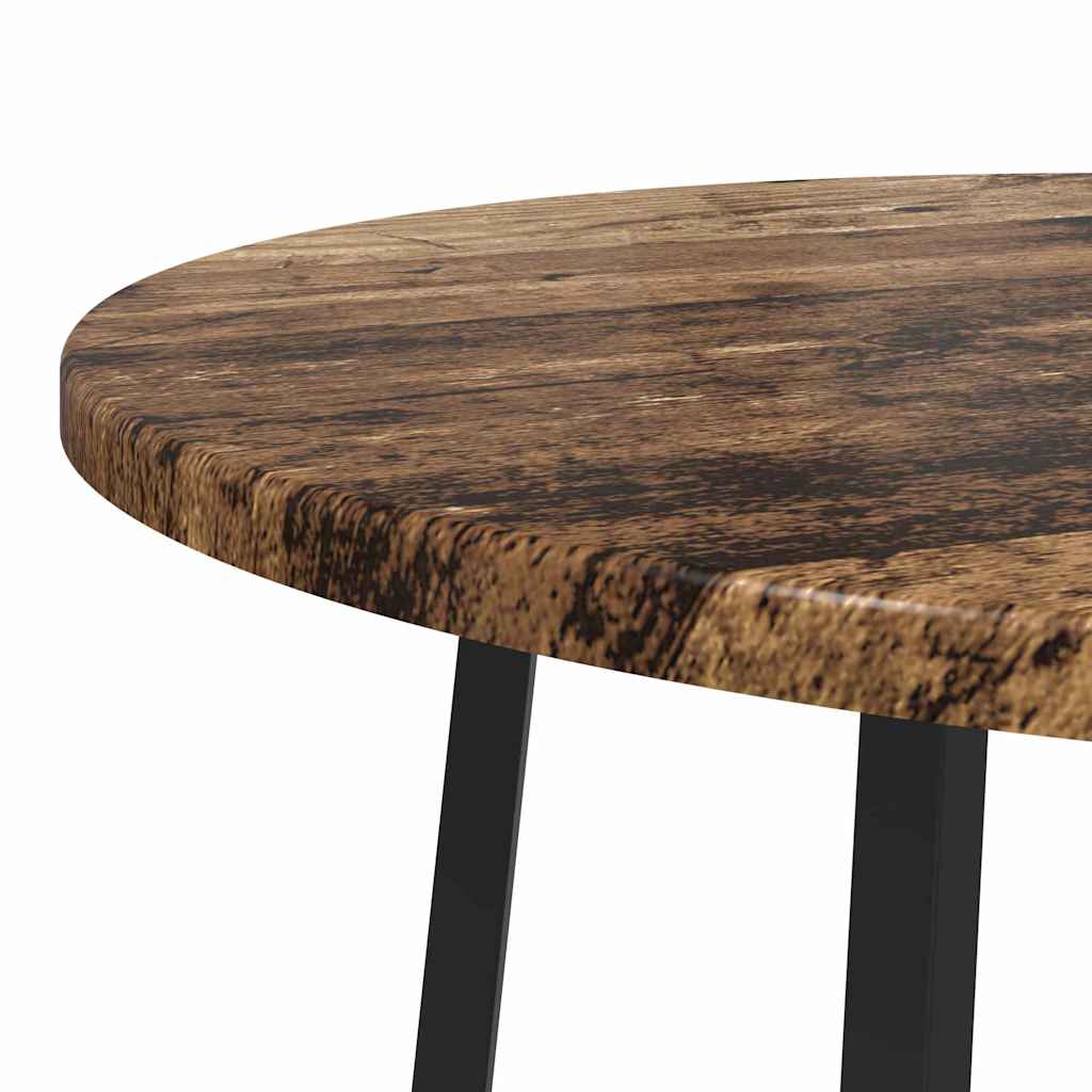 Set tavolini 2 pcs Legno Antico e Nero 50 x 50 x 51 cm