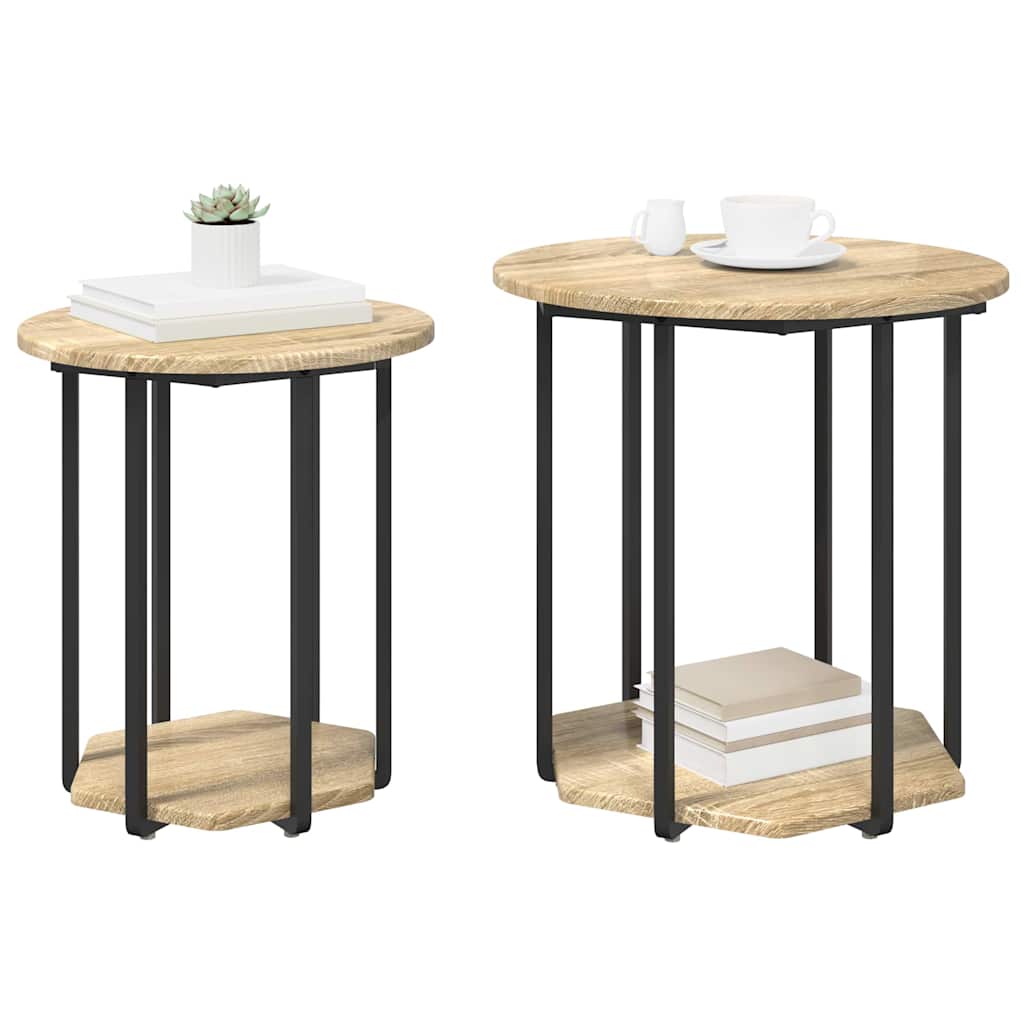 Set tavolini 2 pcs Marrone 50 x 50 x 50,5 cm Legno multistrato
