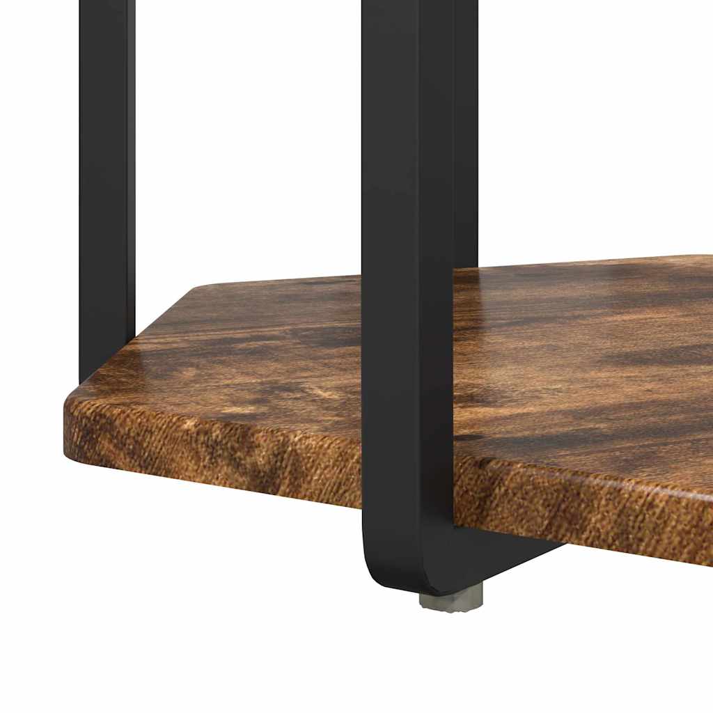 Set tavolini 2 pcs Rovere affumicato e Nero 50 x 50 x 50.5 cm