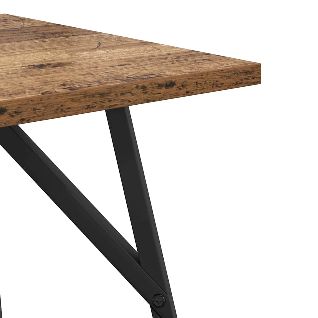 Set tavolini 2 pcs Legno Antico e Nero 50 x 50 x 50 cm