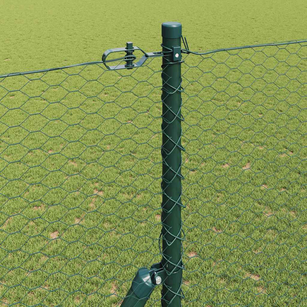 Palo della recinzione Verde 25 x 1,5 m (rete da 25 mm) Acciaio | homemem39