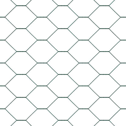 Recinzione con pali. Verde 1.4 x 50 m Acciaio rivestito in PVC