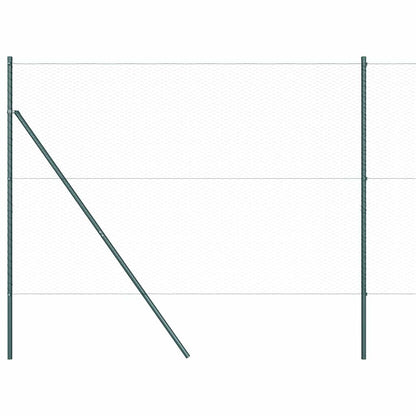 Recinzione con pali. Verde 1.6 x 50 m Acciaio rivestito in PVC