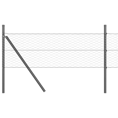 Palo della recinzione Grigio 25 x 0,8 m (maglia da 36 mm)