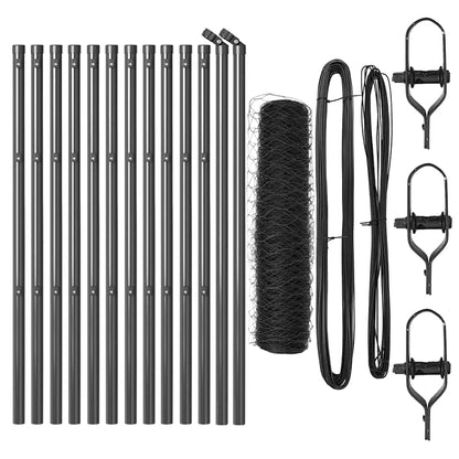 Palo della recinzione Grigio 25 x 0,8 m (maglia da 36 mm)