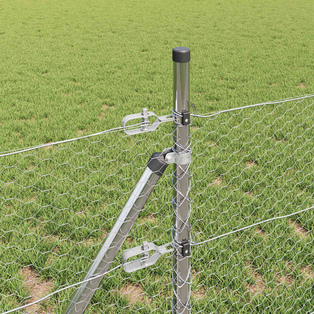 Palo della recinzione Argento 25 x 0,4 m (rete da 25 mm)