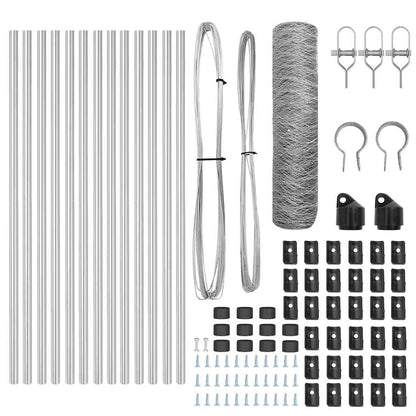 Palo della recinzione Argento 25 x 0,4 m (rete 50 mm) Acciaio