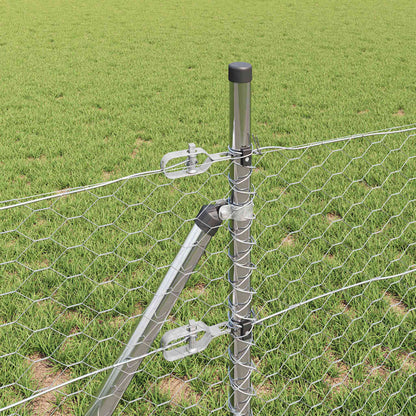 Palo della recinzione Argento 50 x 0,4 m (rete 36 mm) Acciaio