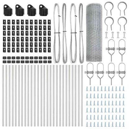 Palo della recinzione Argento 50 x 0,6 m (rete da 13 mm)