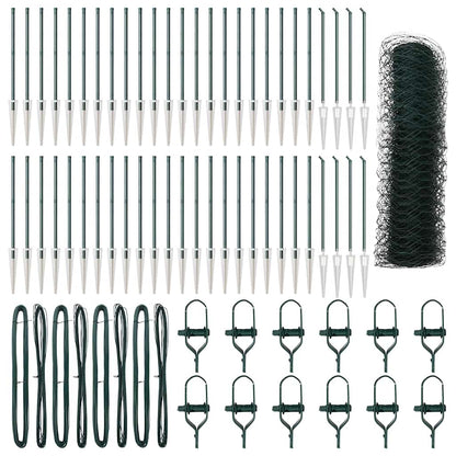 Palo della recinzione Verde 100 x 1 m (maglie da 50 mm)