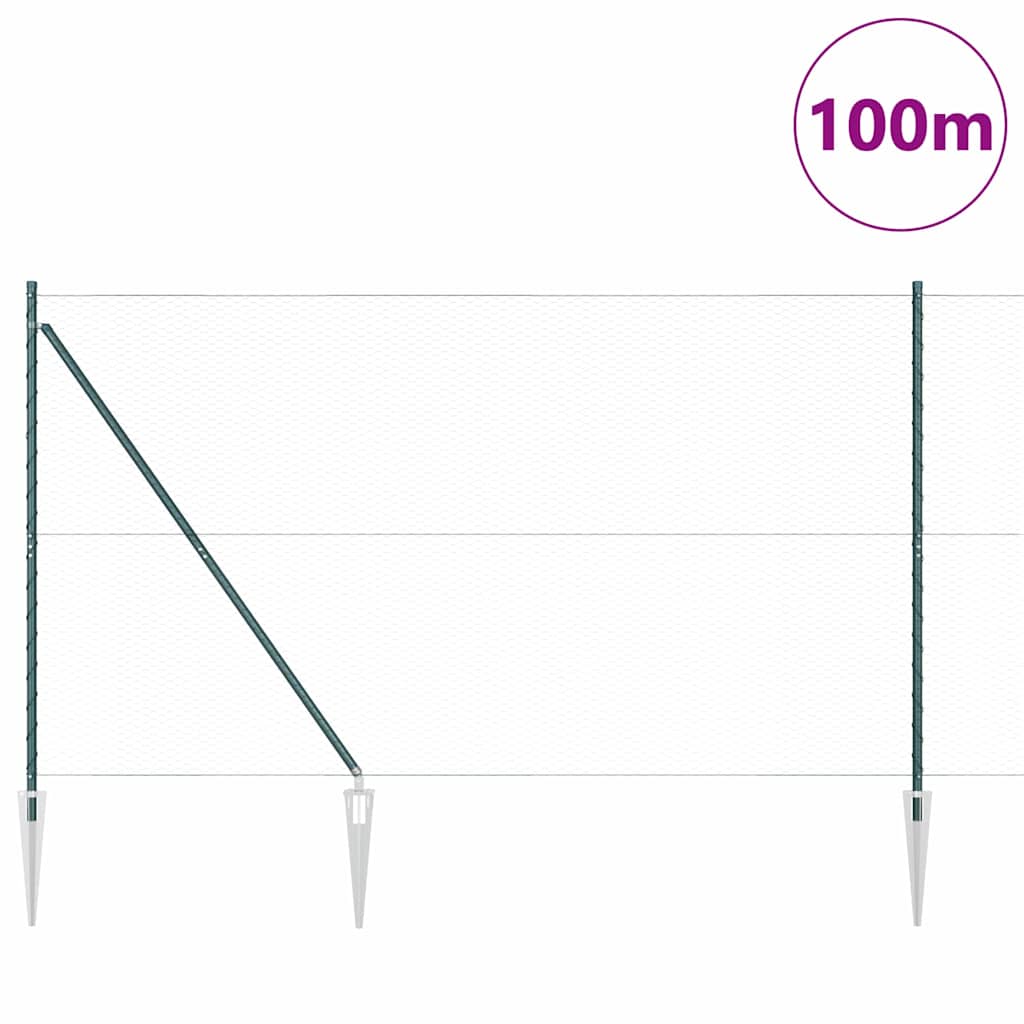 Recinzione in rete saldata con punte 100 x 1,6 m (L x H)