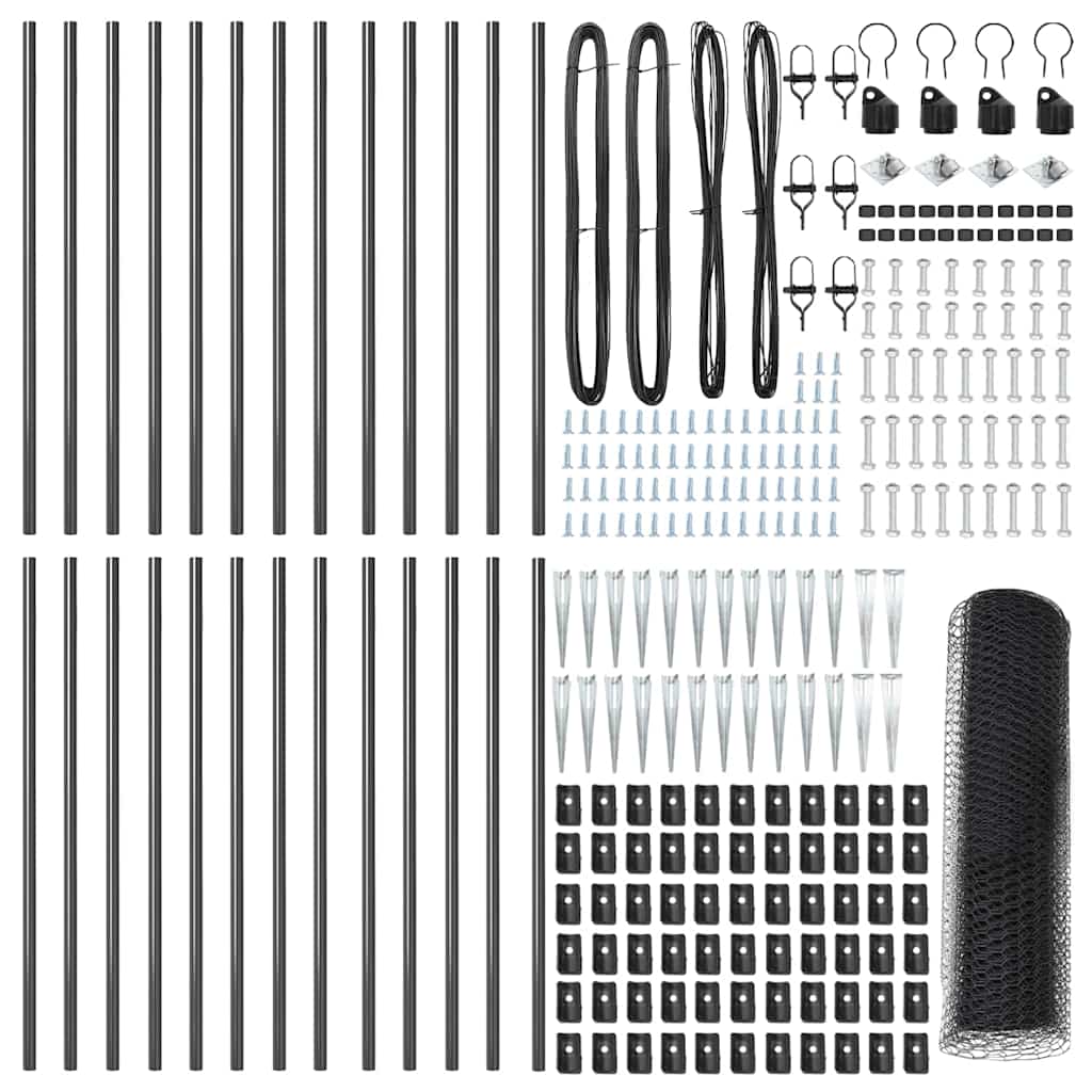 Palo della recinzione Grigio 50 x 0,6 m (rete da 13 mm)