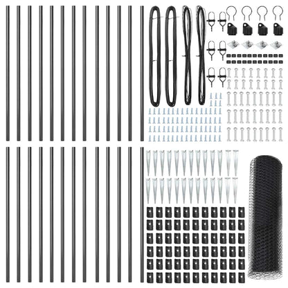 Palo della recinzione Grigio 50 x 0,6 m (rete da 13 mm)