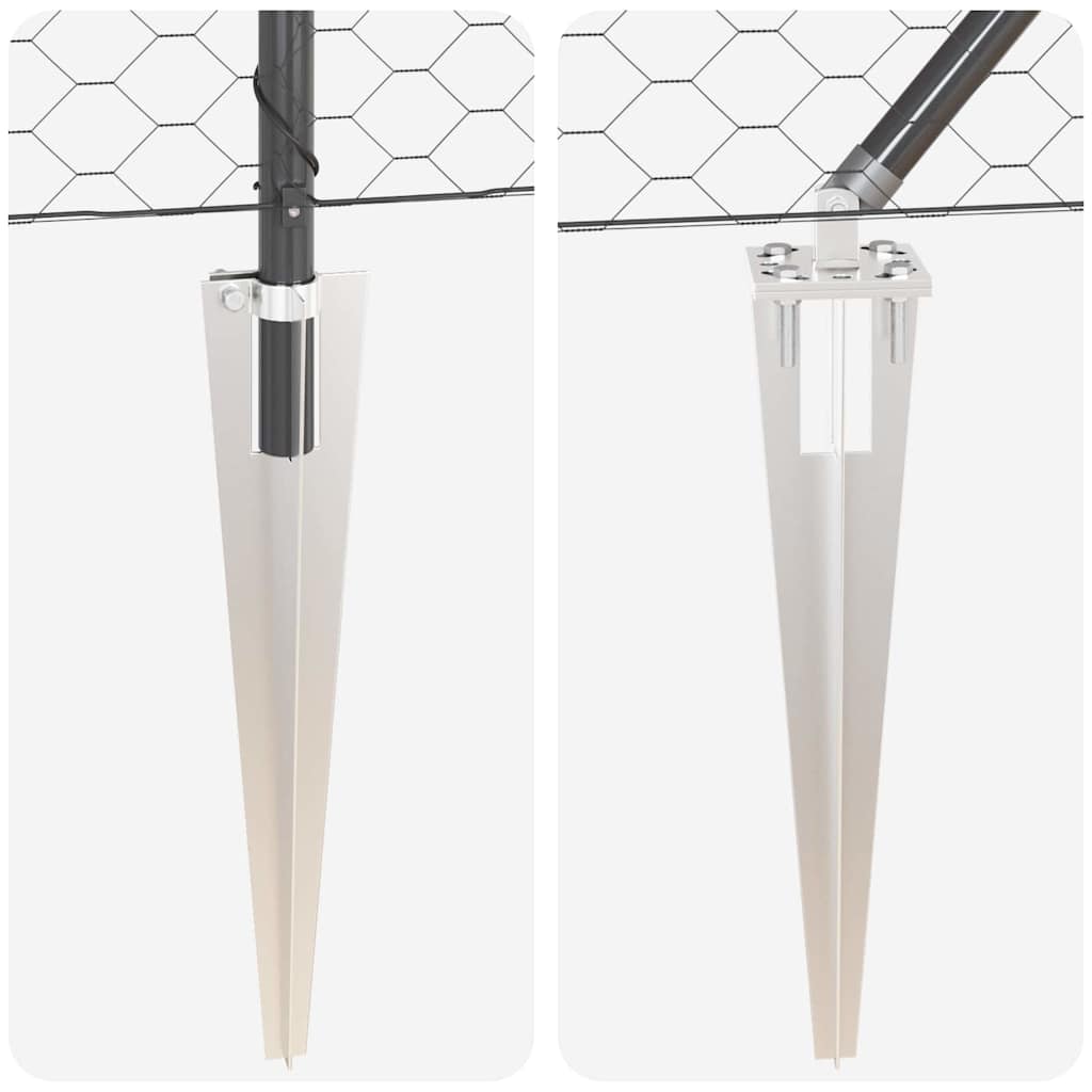 Palo della recinzione Grigio 50 x 0,8 m (maglia da 50 mm)