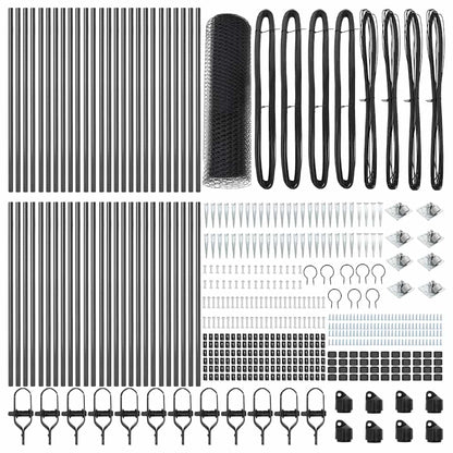 Recinzione con pali. Grigio 0.4 x 100 m