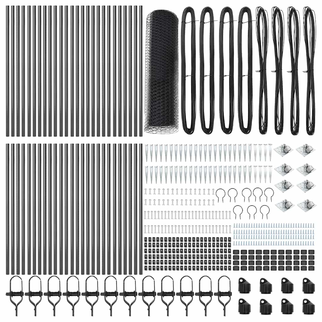 Recinzione con pali. Grigio 0.8 x 100 m