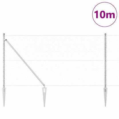 Recinzione in rete saldata con punte 10 x 1,2 m (P x A)
