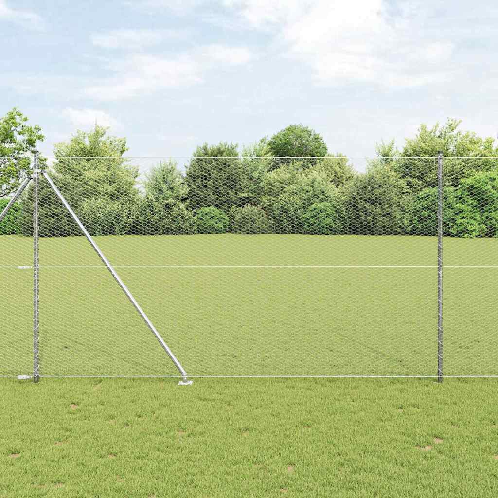 Recinzione in rete saldata con punte 10 x 1,5 m (L x H)
