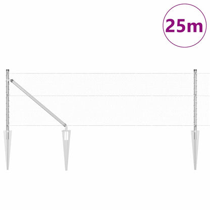 Recinzione in rete saldata con punte 25 x 0,6 m (P x H)