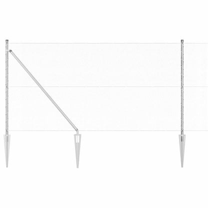 Palo della recinzione Argento 25 x 1 m (rete da 13 mm) Acciaio