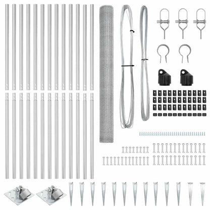Palo della recinzione Argento 25 x 1,5 m (rete da 25 mm)