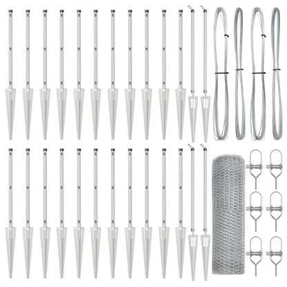 Palo della recinzione Argento 50 x 0,4 m (rete 13 mm) Acciaio