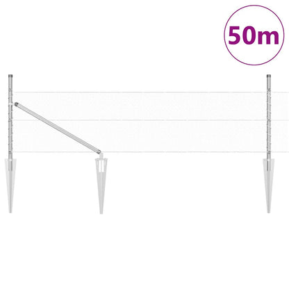 Palo della recinzione Argento 50 x 0,4 m (rete 13 mm) Acciaio
