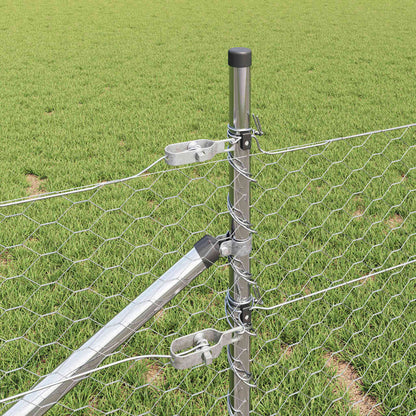 Palo della recinzione Argento 50 x 0,4 m (rete 36 mm) Acciaio