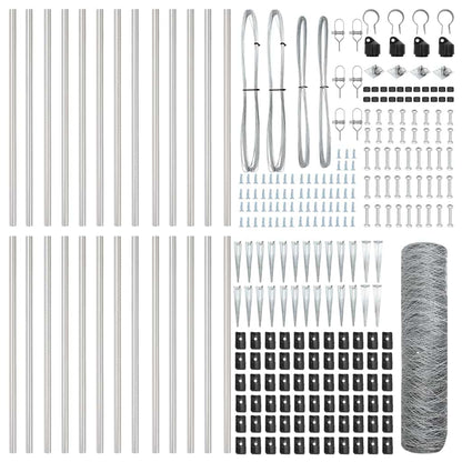 Palo della recinzione Argento 50 x 0,4 m (rete 36 mm) Acciaio