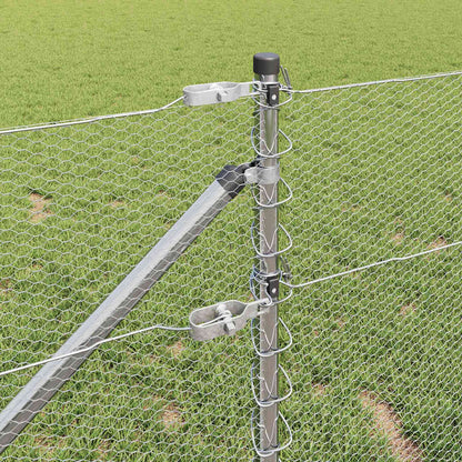 Palo della recinzione Argento 50 x 0,6 m (rete da 13 mm)