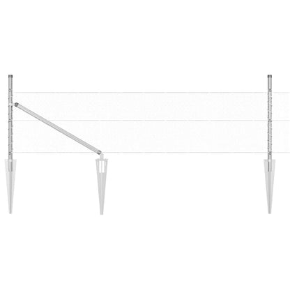 Palo della recinzione Argento 100 x 0,4 m (maglia di 13 mm)