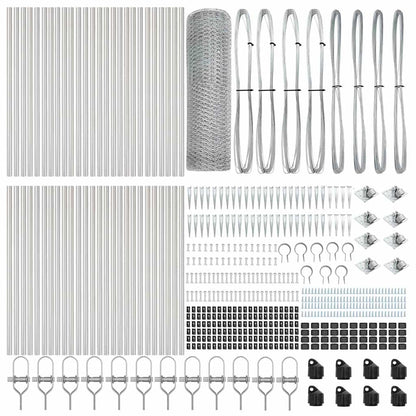 Palo della recinzione Argento 100 x 0,4 m (maglia di 13 mm)