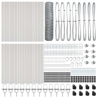 Palo della recinzione Argento 100 x 0,5 m (maglia 36 mm)