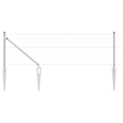 Palo della recinzione Argento 100 x 0,6 m (rete da 25 mm)