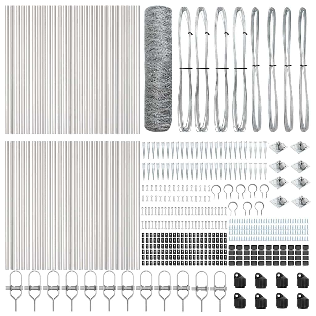 Palo della recinzione Argento 100 x 0,8 m (maglia da 50 mm)
