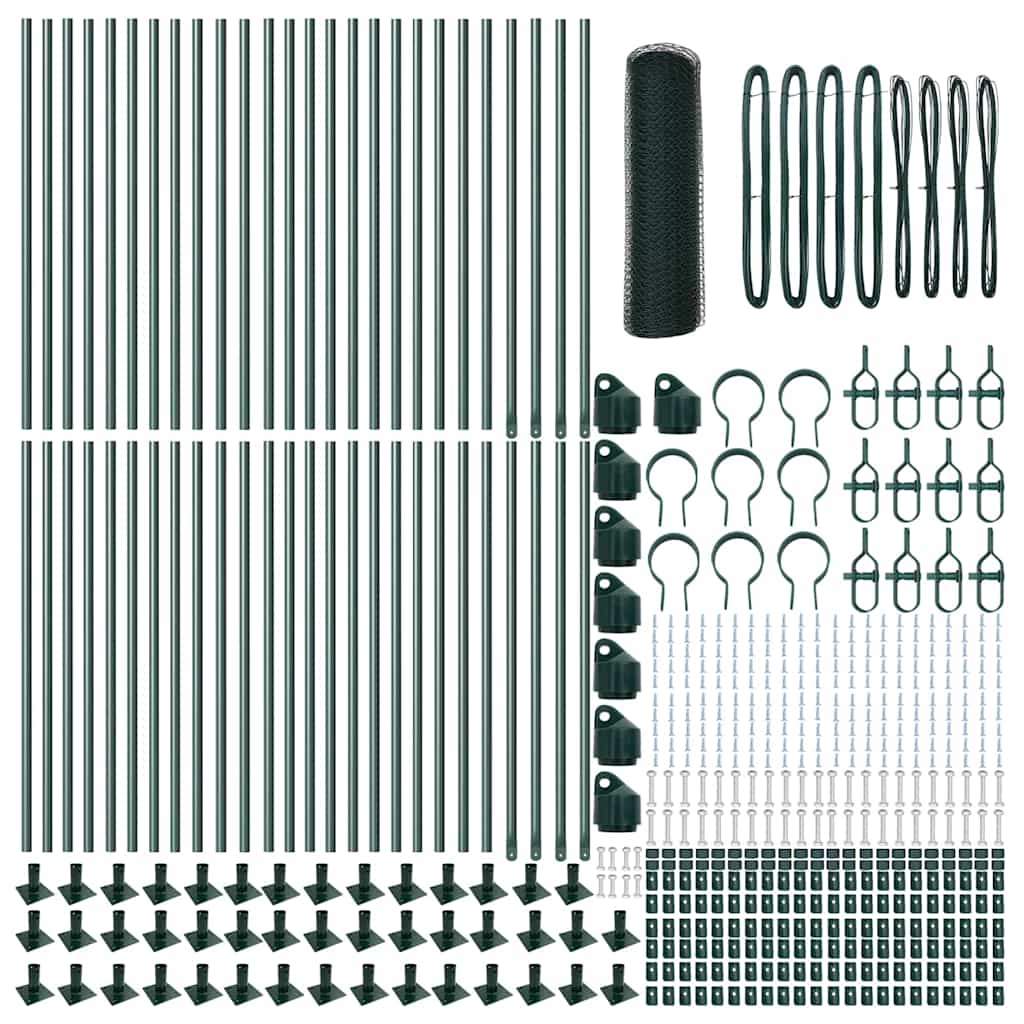 Palo della recinzione Verde 100 x 0,4 m (maglia di 13 mm)