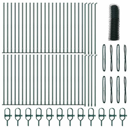 Palo della recinzione Verde 100 x 1 m (maglie da 50 mm)