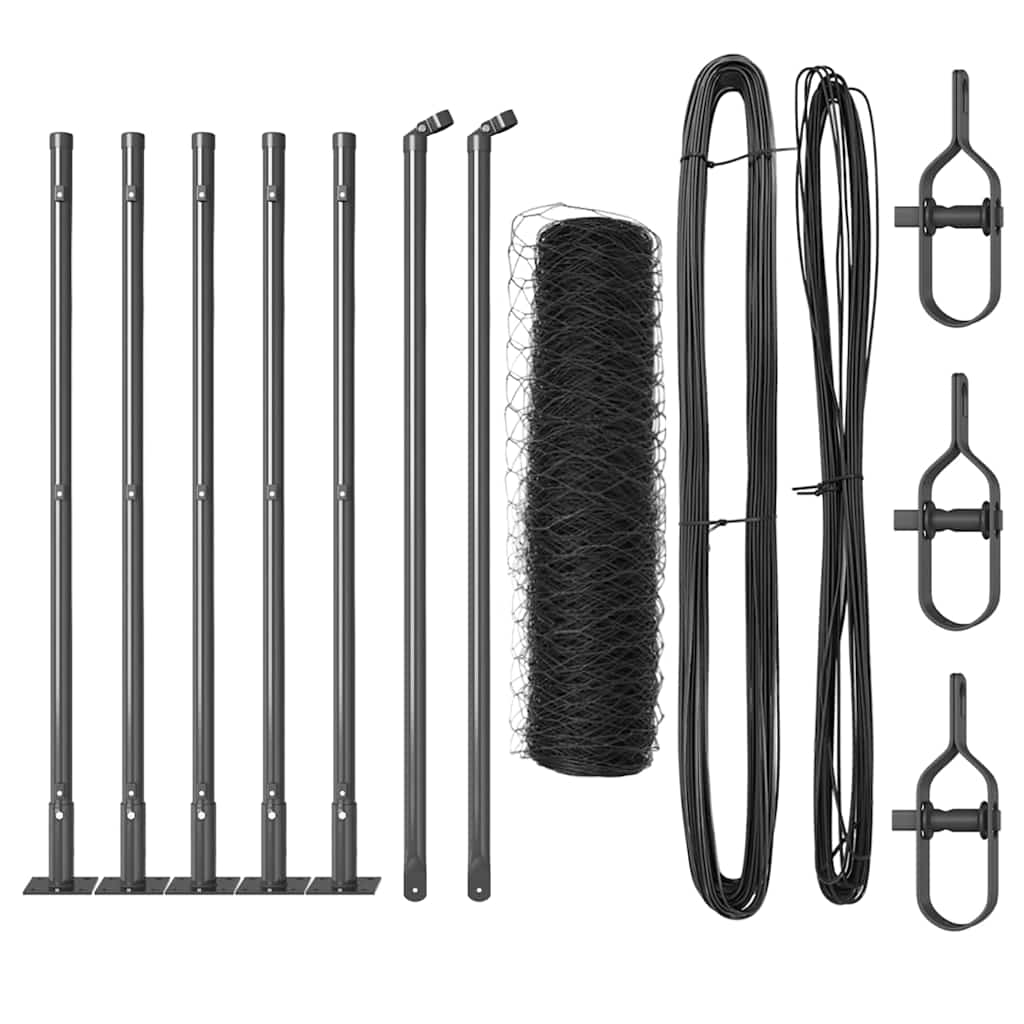 Palo della recinzione Grigio 10 x 0,6 m (rete 36 mm)