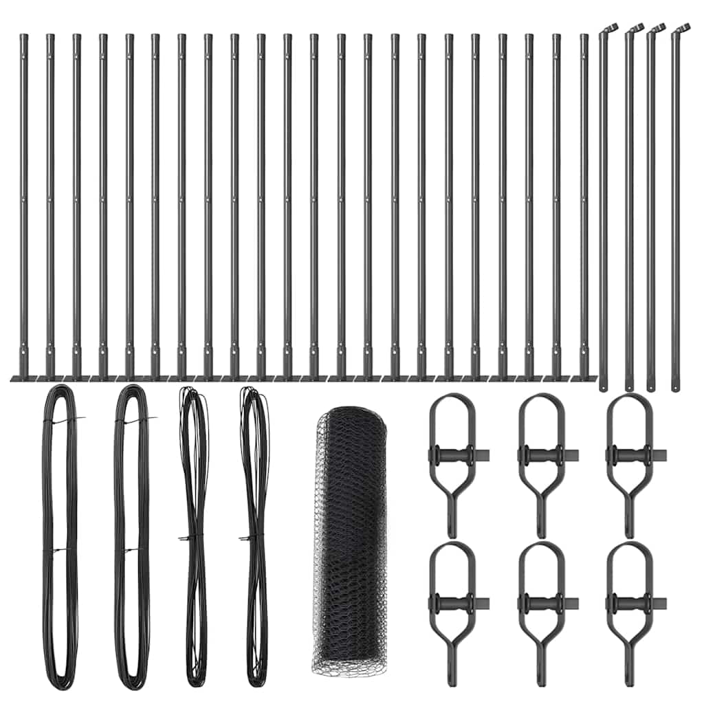 Palo della recinzione Grigio 50 x 0,6 m (rete da 13 mm)