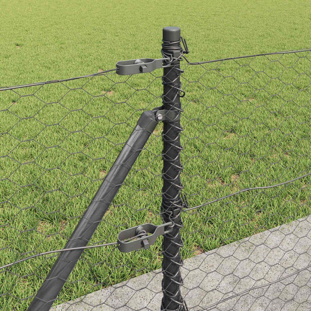 Palo della recinzione Grigio 50 x 0,6 m (maglia 36 mm)