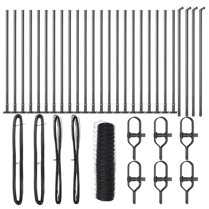 Palo della recinzione Grigio 50 x 0,8 m (maglia da 50 mm)