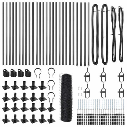 Palo della recinzione Grigio 50 x 0,8 m (maglia da 50 mm)