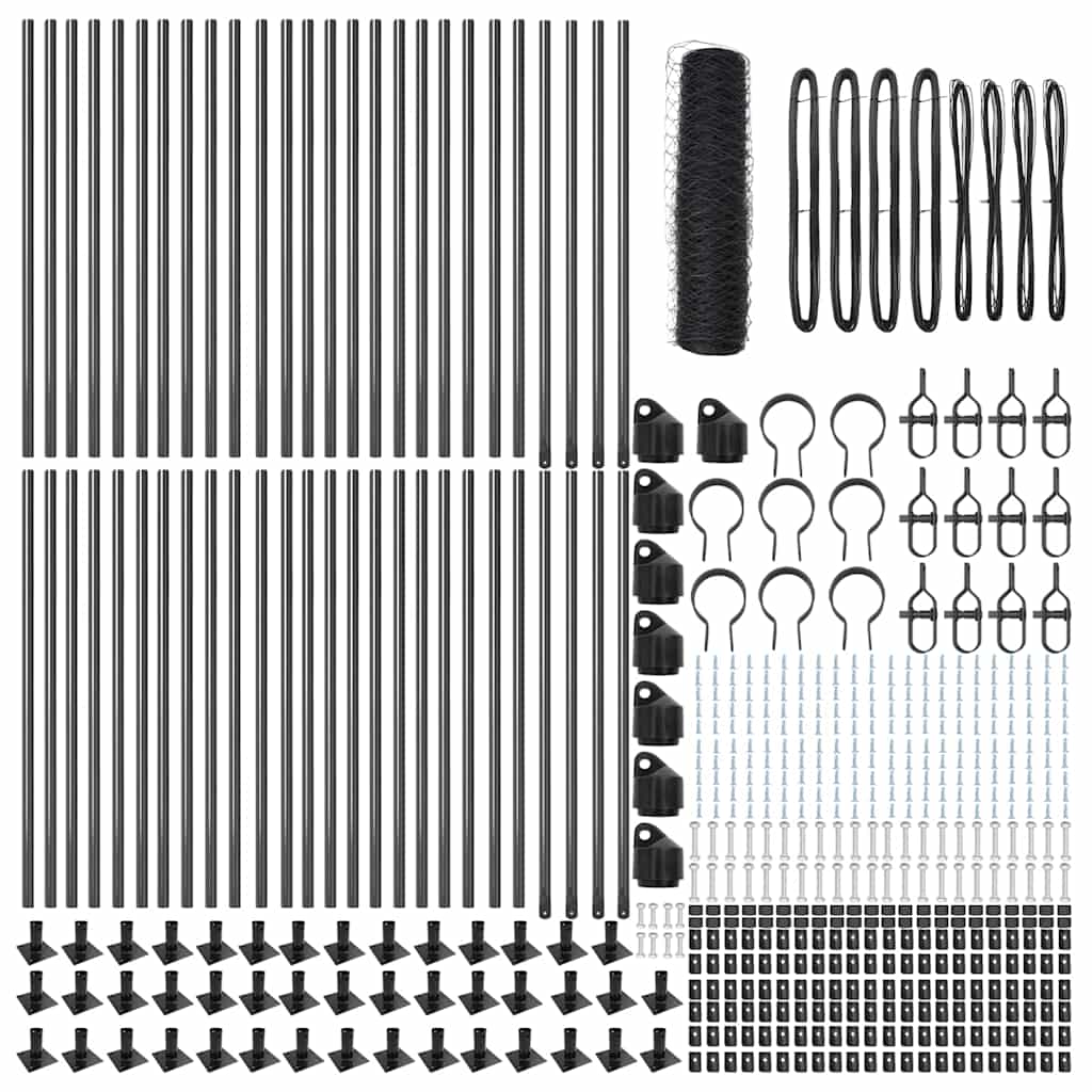 Palo della recinzione Grigio 100 x 0,6 m (rete 36 mm)