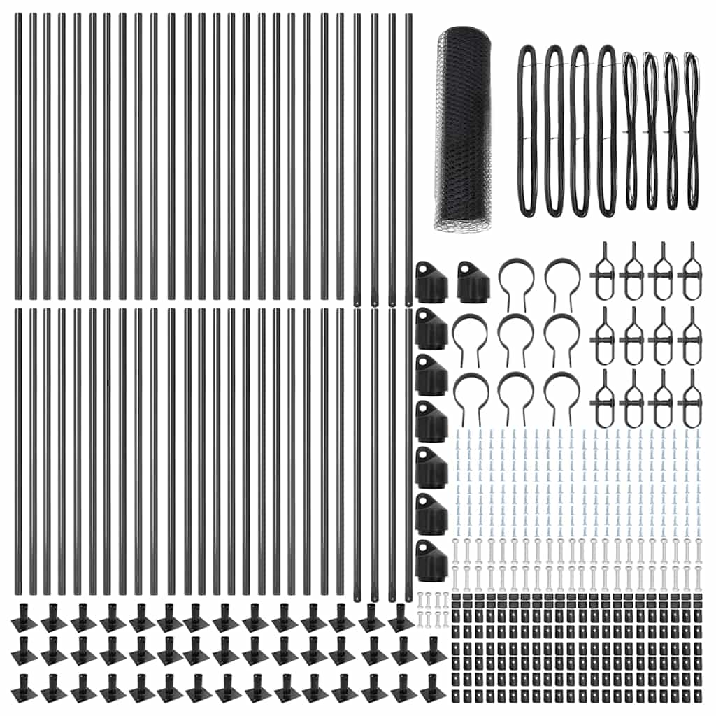 Palo della recinzione Grigio 100 x 0,8 m (rete da 25 mm)