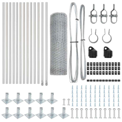 Palo della recinzione Argento 25 x 0,4 m (rete da 25 mm)